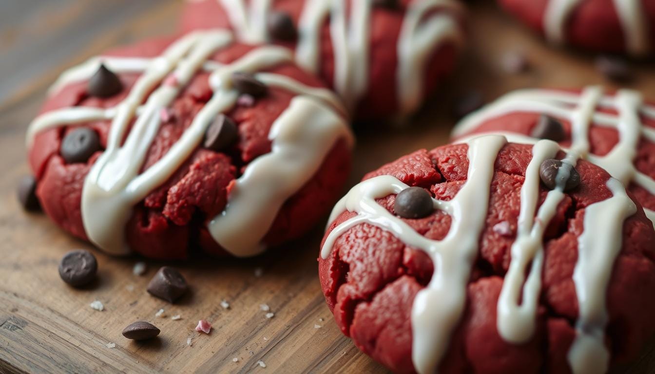 How to make red velvet cake mix cookies