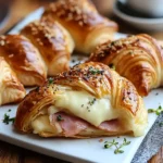 Baked Ham and Cheese Croissants