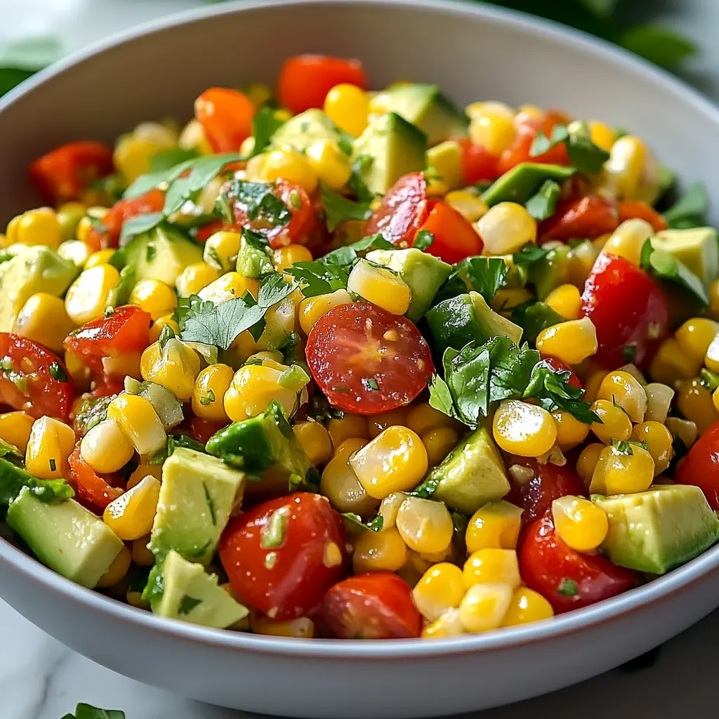 Fresh Summer Corn Salad with Avocado & Tomato