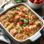 Overnight Croissant Breakfast Casserole
