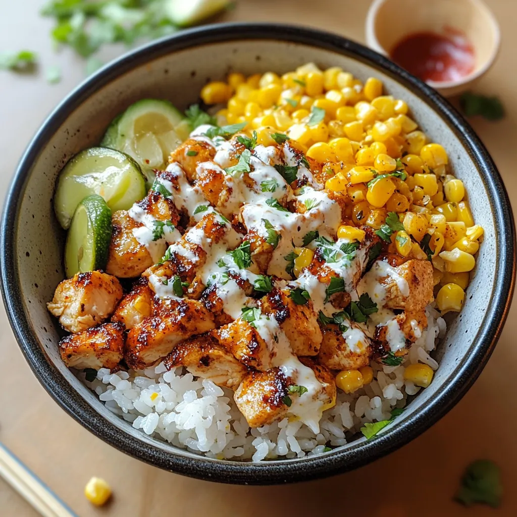 Street Corn Chicken Rice Bowl