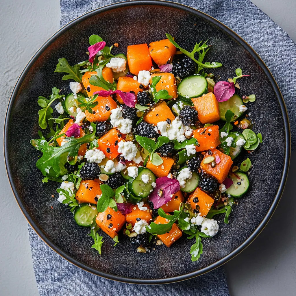Delicious Watermelon Salad with Cucumber and Feta Recipe